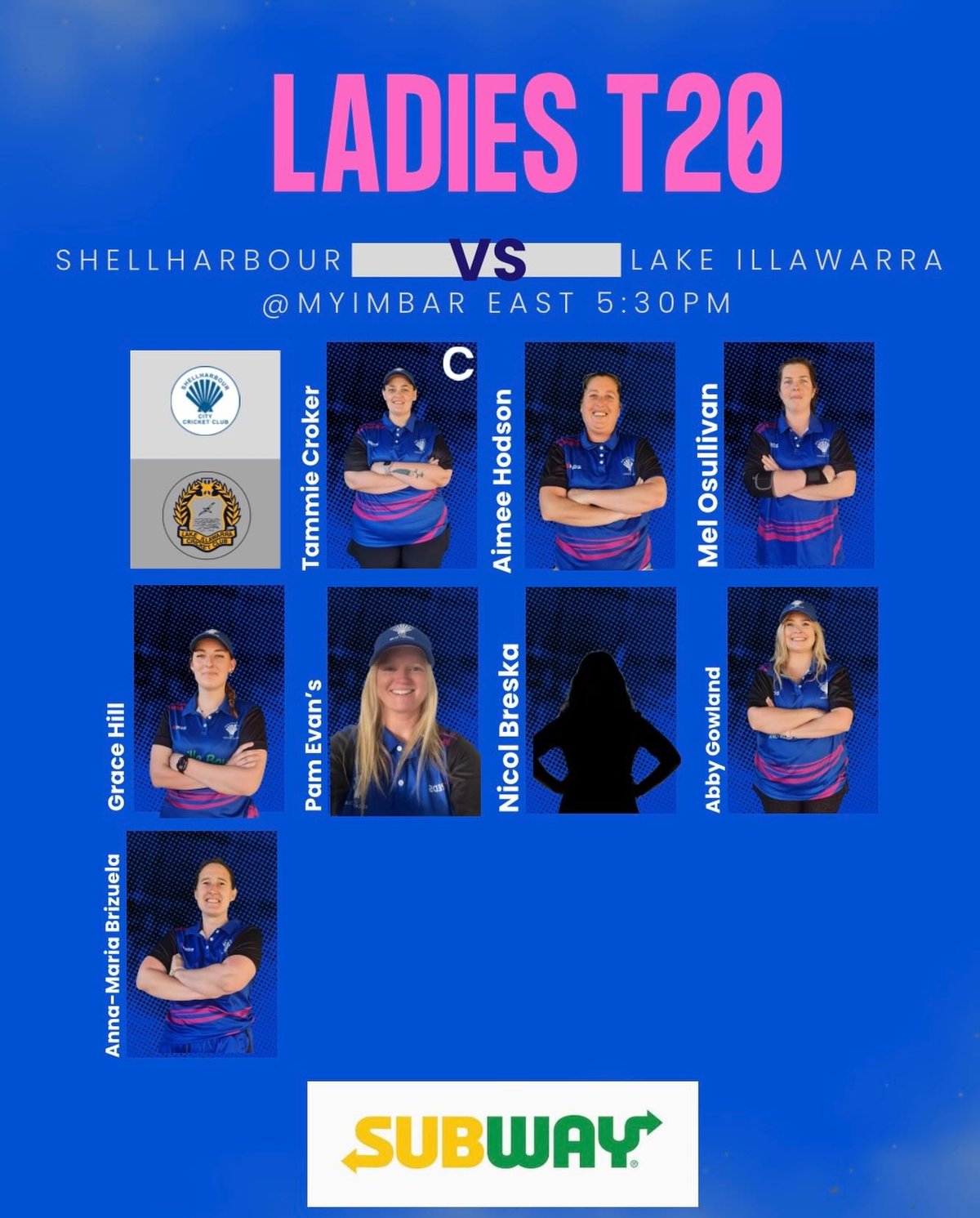 Here it is! Our ladies team for there first gam...