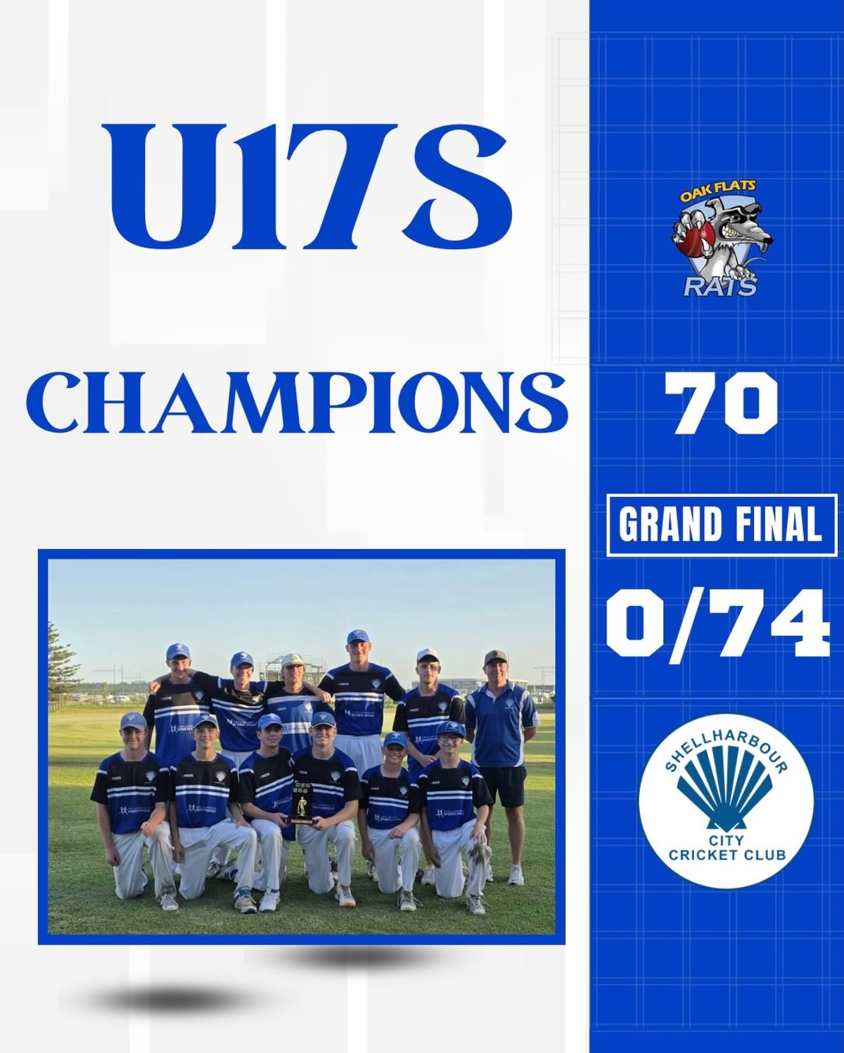 Congratulations to our Under 17s, our first GRA...