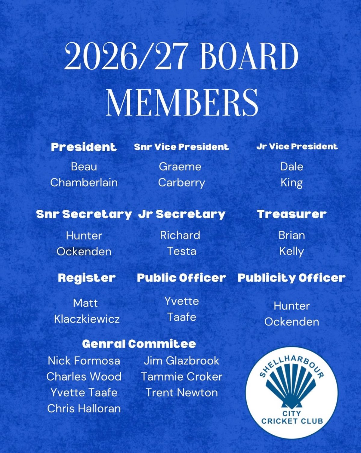 After tonight’s AGM the following board and com...